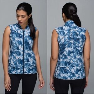 Lululemon Light Speed Printed Zip Front Vest